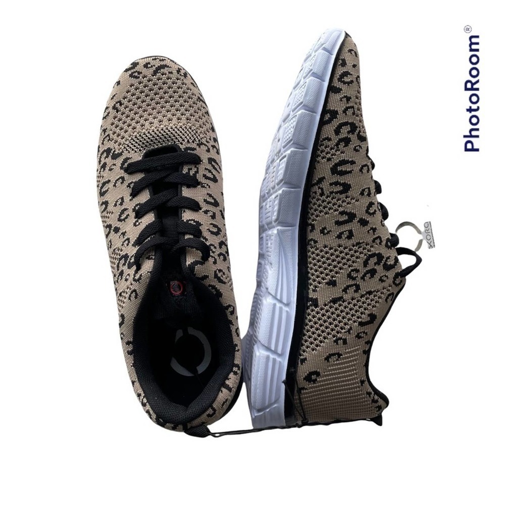 Skora Sneakers Comfort Running Shoes Natural Leopard Brown Size 9.5M athleisure - Picture 5 of 12